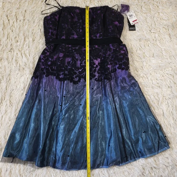 fitted lace wedding dress Coline Purple Corset With Black Lace Overlay And PVC Front- Online Purple  Corset Dress– Corsets Queen US-CA main image 1